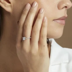 Histoire d'Or Bague Nevarte Argent Blanc Oxyde De Zirconium Hot