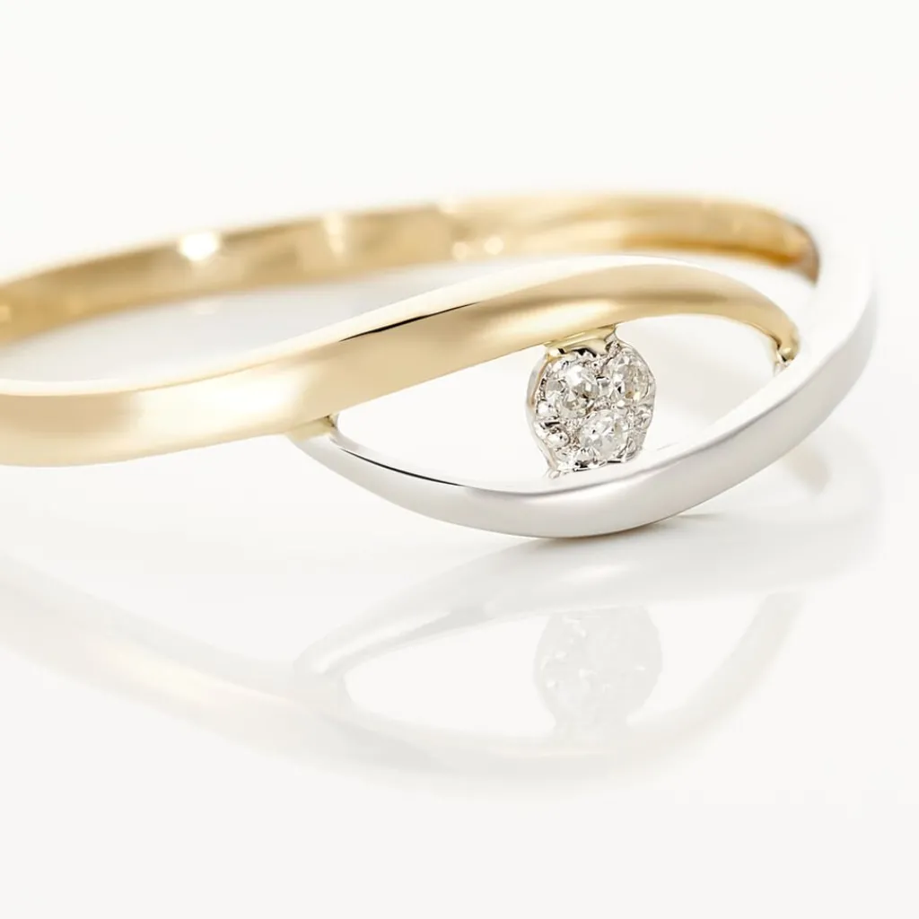 Histoire d'Or Bague Nohane Or Bicolore Diamant New