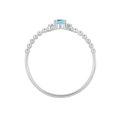 Histoire d'Or Bague Noria Or Blanc Topaze Et Oxyde De Zirconium Clearance