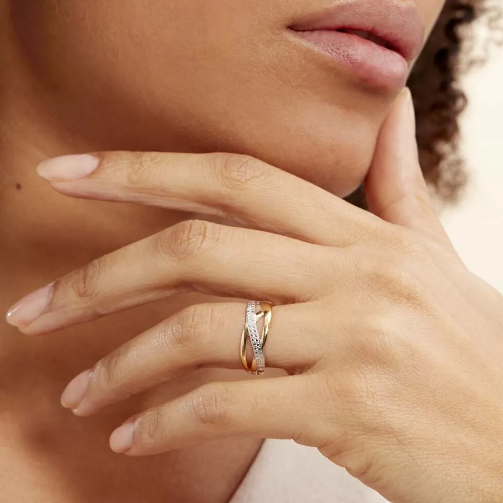 Histoire d'Or Bague Nuccia Or Bicolore Diamant Discount