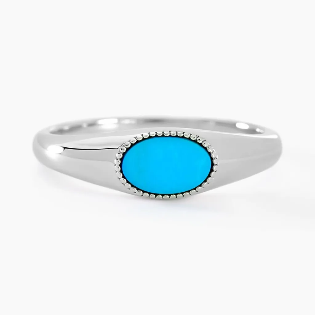 Histoire d'Or Bague Ocean Argent Blanc Turquoise argent blanc turquoise bleu Outlet