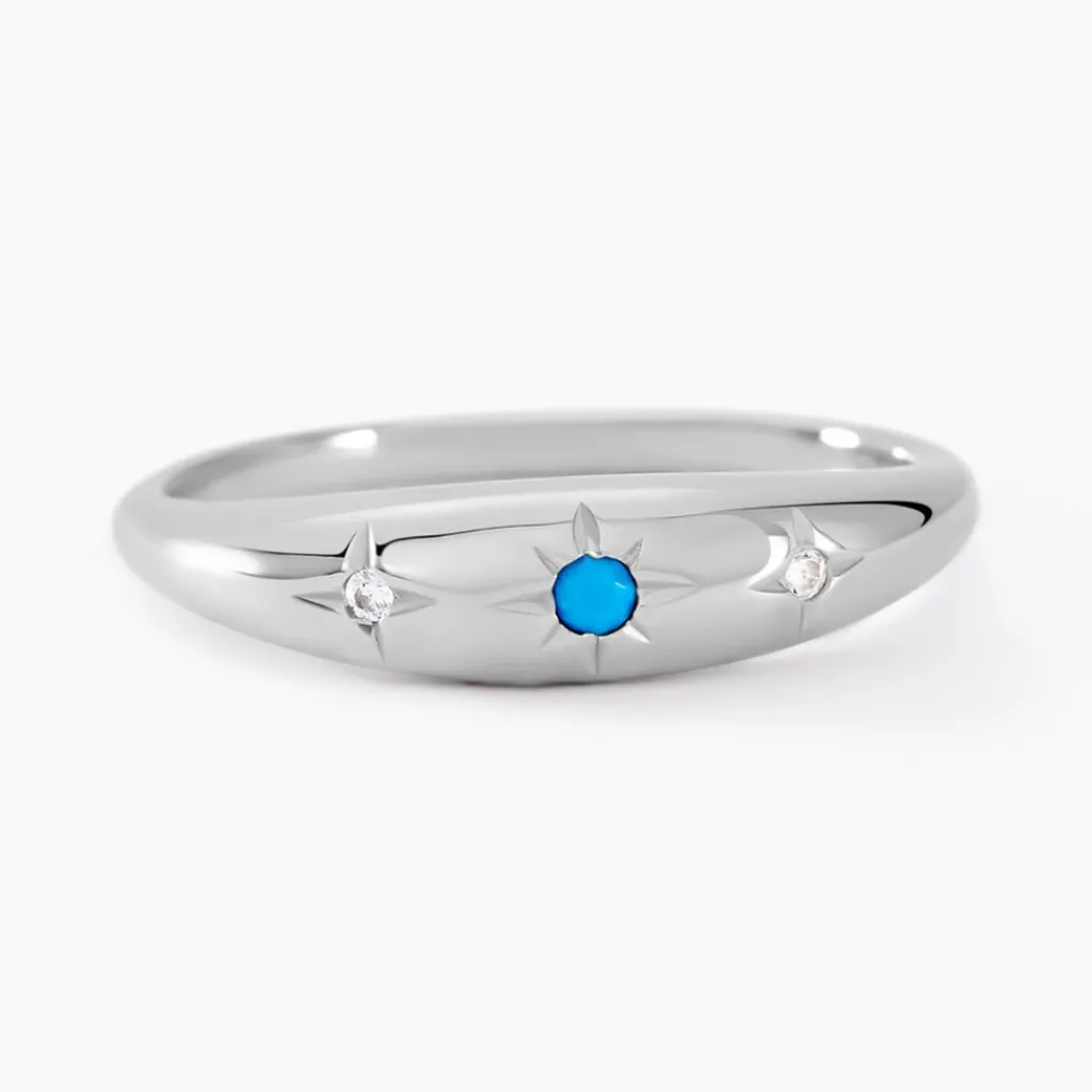 Histoire d'Or Bague Ocean Argent Blanc Oxyde De Zirconium argent blanc oxyde bleu Clearance
