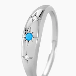 Histoire d'Or Bague Ocean Argent Blanc Oxyde De Zirconium argent blanc oxyde bleu Clearance