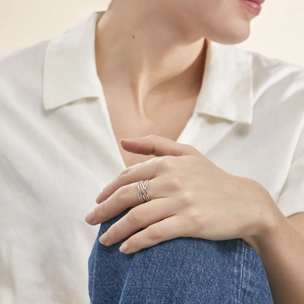 Histoire d'Or Bague Ocean Or Blanc Diamant