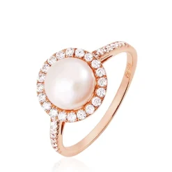 Histoire d'Or Bague Olivia Argent Blanc Perle De Culture Et Oxyde De Zirconium Hot