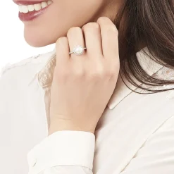 Histoire d'Or Bague Olivia Argent Blanc Perle De Culture Et Oxyde De Zirconium Hot