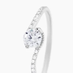 Histoire d'Or Bague Olly Or Blanc Oxyde De Zirconium