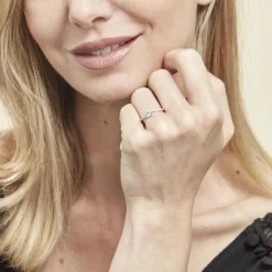 Histoire d'Or Bague Olly Or Blanc Oxyde De Zirconium