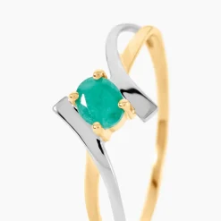 Histoire d'Or Bague Or Bicolore Rosmunda Emeraude or bicolore emeraude Online