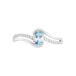 Histoire d'Or Bague Or Blanc Anja Topaze or blanc topaze bleu Clearance
