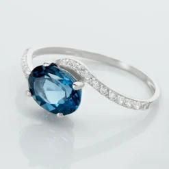 Histoire d'Or Bague Or Blanc Erwin Topaze Oxydes De Zirconium Discount