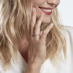 Histoire d'Or Bague Or Blanc Fany Améthyste Oxydes De Zirconium or blanc amethyste violette Online