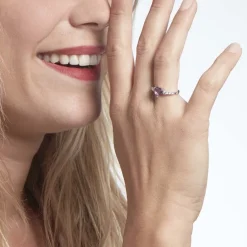 Histoire d'Or Bague Or Blanc Fany Améthyste Oxydes De Zirconium or blanc amethyste violette Online