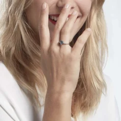 Histoire d'Or Bague Or Blanc Fany Topaze Oxydes De Zirconium or blanc topaze london blue Hot