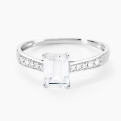 Histoire d'Or Bague Or Blanc Gesacus Oxyde De Zirconium Discount