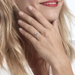 Histoire d'Or Bague Or Blanc Gesacus Oxyde De Zirconium Discount