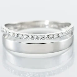 Histoire d'Or Bague Or Blanc Katiana Oxydes De Zirconium or blanc oxyde New