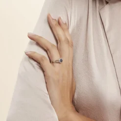 Histoire d'Or Bague Or Blanc Maeva Topaze Oxydes De Zirconium