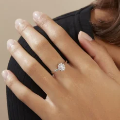 Histoire d'Or Bague Or Blanc Mysie Diamants Synthétiques Outlet