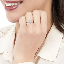 Histoire d'Or Bague Or Blanc Oxyde De Zirconium Outlet