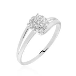 Histoire d'Or Bague Or Blanc Rosalane Diamants Hot