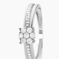 Histoire d'Or Bague Or Blanc Rosalane Diamants