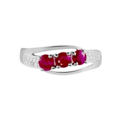 Histoire d'Or Bague Or Blanc Rubis