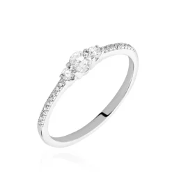Histoire d'Or Bague Or Blanc Sabine Diamants Hot
