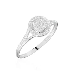 Histoire d'Or Bague Or Blanc Verna Diamants Cercle Hot