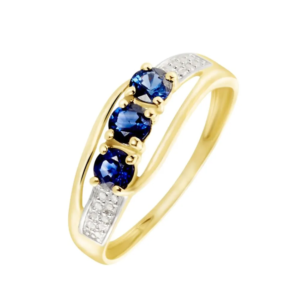Histoire d'Or Bague Or Jaune Abelard Saphirs Diamants or jaune saphir Discount
