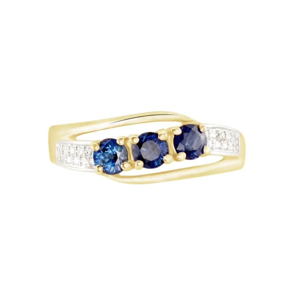 Histoire d'Or Bague Or Jaune Abelard Saphirs Diamants or jaune saphir Discount