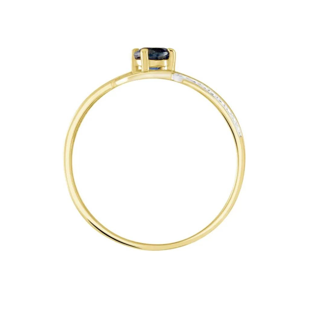 Histoire d'Or Bague Or Jaune Canut Saphir New