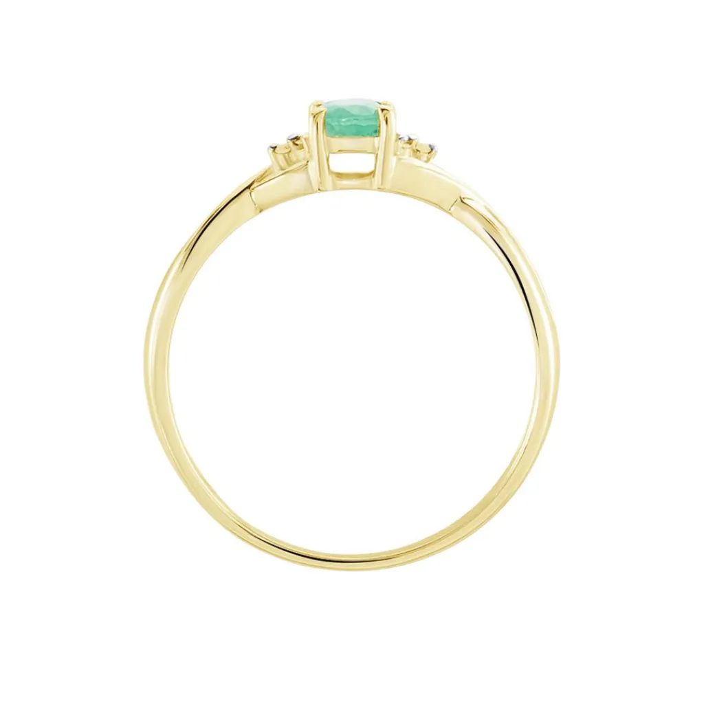 Histoire d'Or Bague Or Jaune Cassie Emeraude Diamants or jaune emeraude New