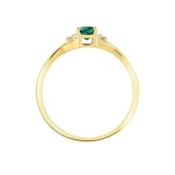 Histoire d'Or Bague Or Jaune Cassie Emeraude Et Diamant or jaune emeraude