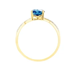Histoire d'Or Bague Or Jaune Clothilde Topaze Oxydes De Zirconium or jaune topaze london blue Outlet