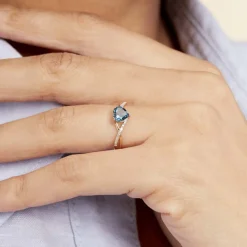 Histoire d'Or Bague Or Jaune Clothilde Topaze Oxydes De Zirconium or jaune topaze london blue Outlet