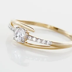 Histoire d'Or Bague Or Jaune Daegan Oxydes De Zirconium