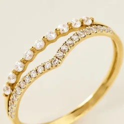 Histoire d'Or Bague Or Jaune Eclat D'etoile Oxyde De Zirconium or jaune oxyde Online