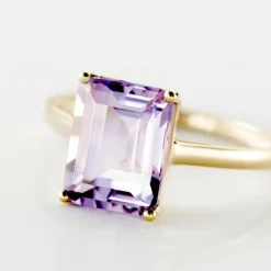 Histoire d'Or Bague Or Jaune Faraj Amethyste or jaune améthyste rose