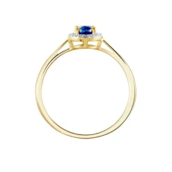 Histoire d'Or Bague Or Jaune Goulwen Saphir Ovale Et Diamants Discount