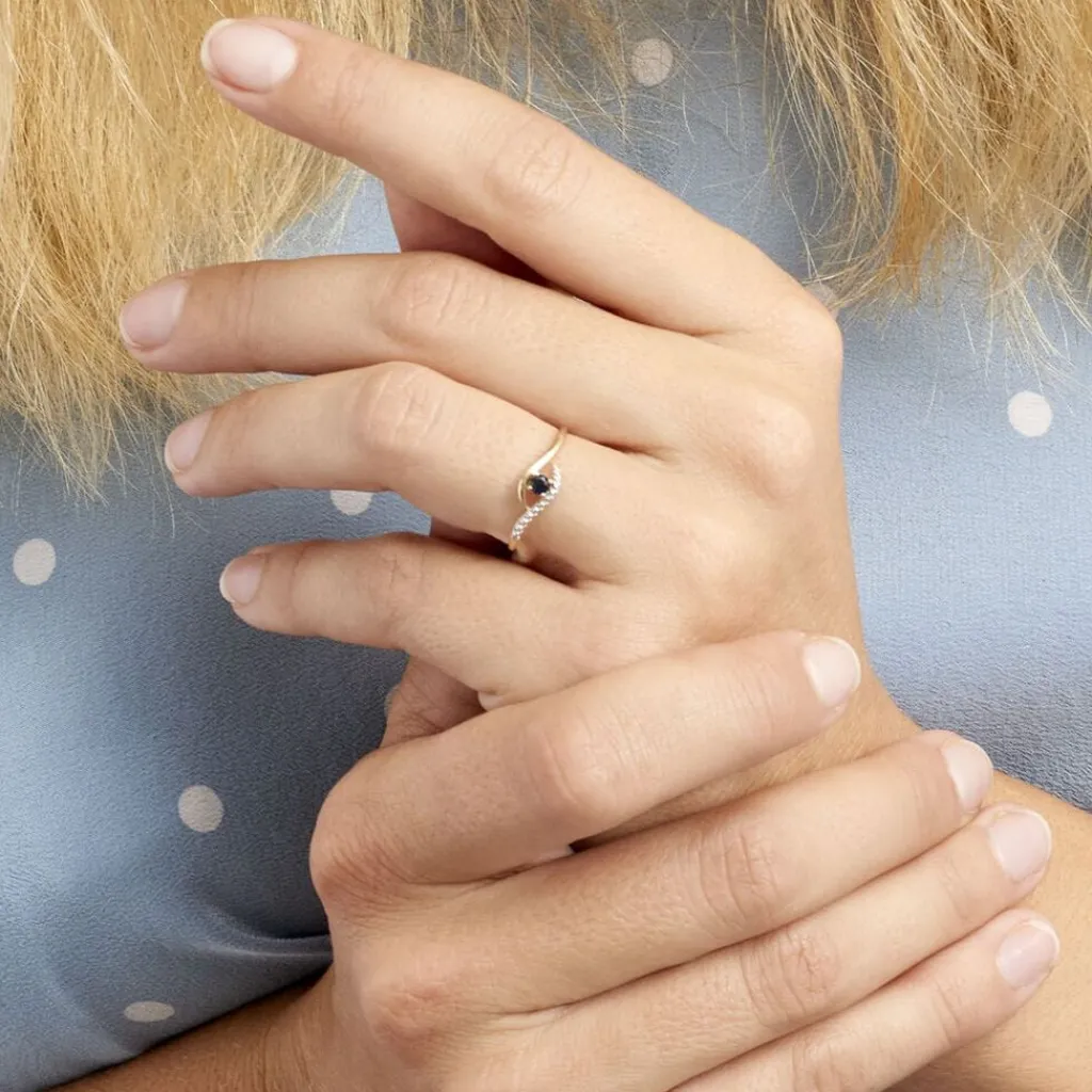 Histoire d'Or Bague Or Jaune Karmele Saphir or jaune saphir Discount