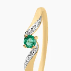 Histoire d'Or Bague Or Jaune Levenez Emeraude Discount