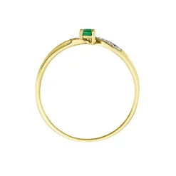 Histoire d'Or Bague Or Jaune Levenez Emeraude Discount