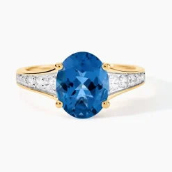 Histoire d'Or Bague Or Jaune Marie-camille Topaze Oxydes De Zirconium or jaune topaze london blue Outlet