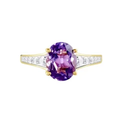 Histoire d'Or Bague Or Jaune Marie-camille Améthyste Oxydes De Zirconium or jaune amethyste violette Outlet