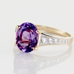 Histoire d'Or Bague Or Jaune Marie-camille Améthyste Oxydes De Zirconium or jaune amethyste violette Outlet