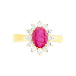 Histoire d'Or Bague Diamants or jaune rubis Clearance