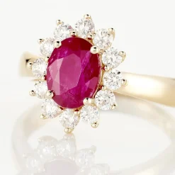 Histoire d'Or Bague Diamants or jaune rubis Clearance