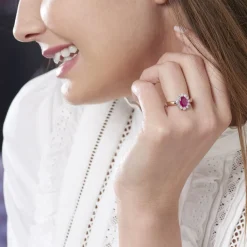 Histoire d'Or Bague Diamants or jaune rubis Clearance