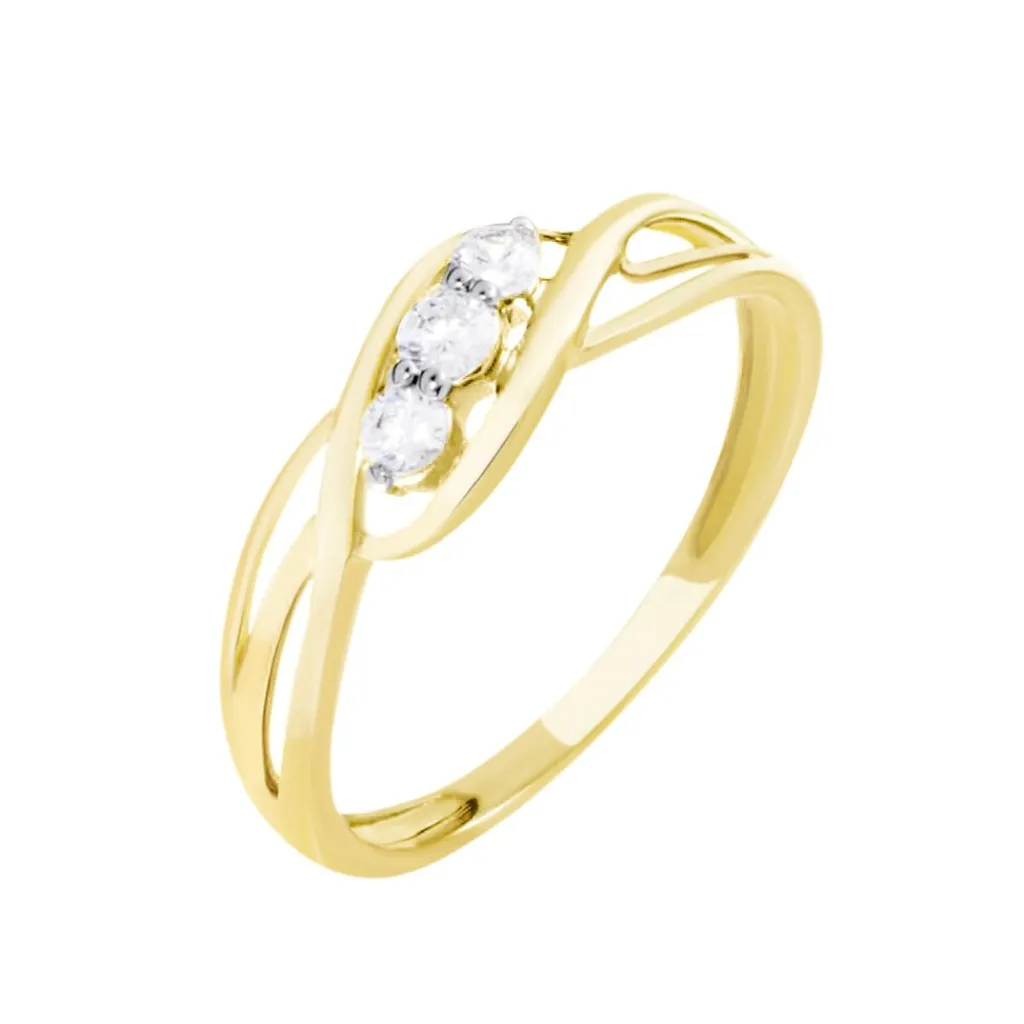 Histoire d'Or Bague Or Jaune Shaleana Oxydes De Zirconium Outlet